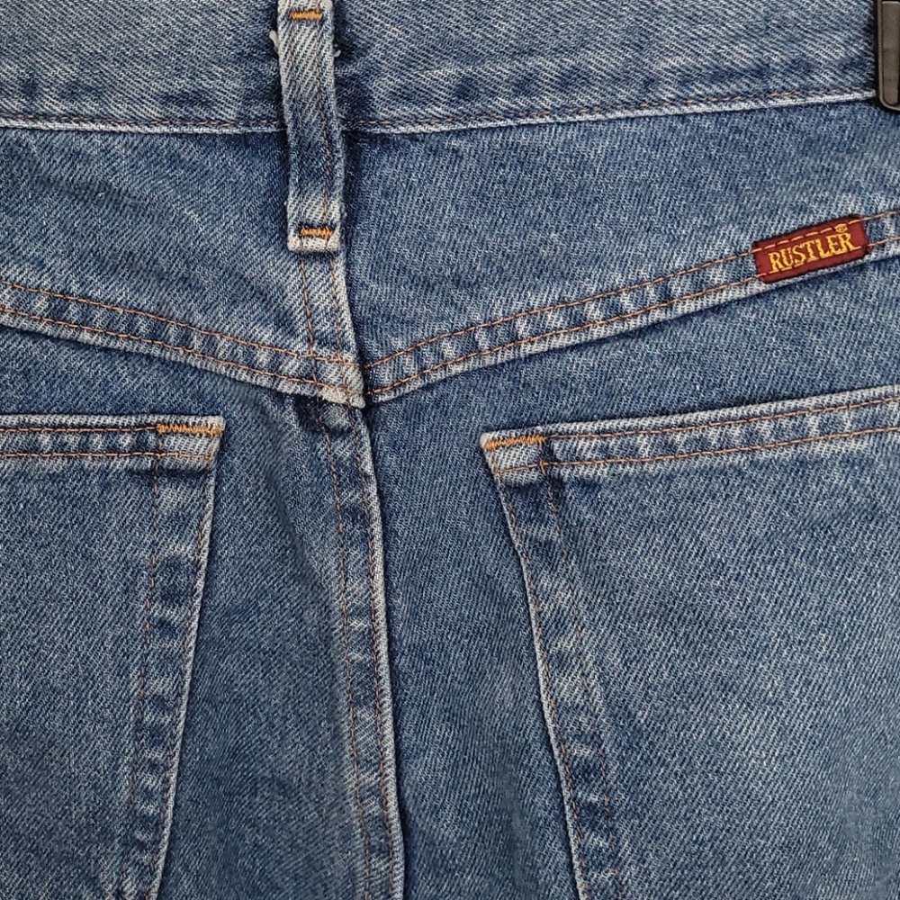 VINTAGE RUSTLER RIGID  DENIM JEANS - Picture 3 of 9